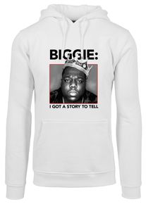 MisterTee Herren Kapuzensweatshirt "MisterTee Herren Biggie Crown Hoody", weiß, Gr. M, bedruckt, 65% Baumwolle, 35% Polyester, Sweatshirts