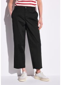 Street One Damen Chinohose, schwarz, casual, Gr. 32, unifarben, Web, 97% Baumwolle, 3% Elasthan, Hosen, aus Baumwolle mit Stretchanteil