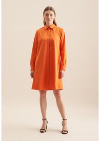 Seidensticker Damen Sommerkleid, orange, Gr. 46, glänzend, unifarben, 97% Baumwolle 3% Elastan, Kleider, Uni