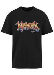 Herren T-Shirt "Upscale by Mister Tee NY Graffiti Oversize Tee", schwarz, casual, Gr. XL, UPSCALE BY MISTER TEE, bedruckt, 100% Baumwolle, Shirts