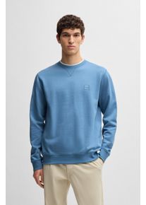 BOSS Orange Herren Sweatshirt "Westart", blau, casual, Gr. XXL, unifarben, Sweatware, Obermaterial: 100% Baumwolle, Sweatshirts, mit BOSS Logopatch