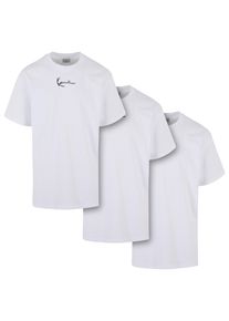 Karl Kani Herren T-Shirt "Karl Kani Herren KM223-101-1 KK 3-Pack Essential Tee", weiß, casual, Gr. XS, bedruckt, 100% Baumwolle, Shirts