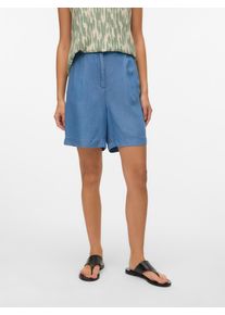 Véro Moda VERO MODA Damen Shorts "VMFLEUR HW BERMUDA TENCEL SHORTS GA", blau, modisch, Gr. S, unifarben, Obermaterial: 100% Lyocell, Hosen