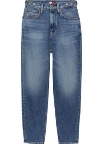 Tommy Jeans Damen Mom-Jeans "MOM JEAN UH TPR", blau, casual, Gr. 34, unifarben, Denim/Jeans, Obermaterial: 99% Baumwolle, 1% Elasthan, Jeans, mit