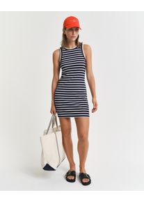 Gant Damen Sommerkleid "STRIPED TANK JERSEY DRESS", blau, casual, Gr. XXL, geringelt, Jersey, Obermaterial: 48% Baumwolle, 48% Modal, 4% Elasthan,