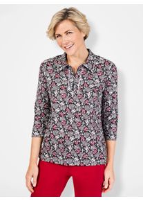 Classic Basics Damen Poloshirt "Shirt", bunt, Gr. 38, geblümt, gemustert, mehrfarbig, 100% Baumwolle, Shirts
