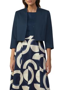 Damen Boleroblazer, blau, casual, Gr. 36, s.Oliver BLACK LABEL, unifarben, Obermaterial: 97% Baumwolle, 3% Elasthan. Futter: 100% Polyester, Blazer