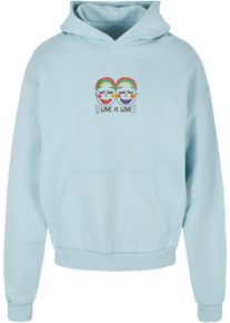 Merchcode Herren Kapuzensweatshirt "Merchcode Love Figures Oversized Hoody", blau, Gr. XL, bedruckt, 100% Baumwolle, Sweatshirts