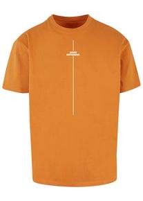 Merchcode Herren T-Shirt "Merchcode Herren Think Different Heavy Oversized Tee", orange, casual, Gr. XS, bedruckt, 100% Baumwolle, Shirts