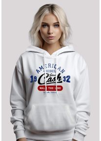 F4NT4STIC Damen Kapuzenpullover "Johnny Cash Music Walk the Line", weiß, casual, Gr. M, Obermaterial: 65% Baumwolle, 35% Polyester, Pullover, Premium