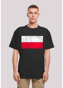 F4NT4STIC Herren T-Shirt "Poland Polen Flagge distressed", schwarz, casual, Gr. XXXL, Obermaterial: 100% Baumwolle, Shirts, Print