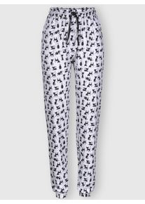 wäschepur WÄSCHEPUR Damen Pyjamahose, Gr. 36, grau, 98% Baumwolle, 2% Polyester, gemustert, mehrfarbig, bedruckt, Hosen