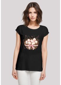 F4NT4STIC Damen T-Shirt "Osterei Nest Korb Dekor", schwarz, casual, Gr. XXL, Obermaterial: 100% Baumwolle, Shirts, Premium Qualität