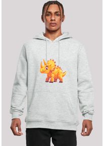 F4NT4STIC Herren Kapuzenpullover "Süßer Triceratops Dinosaurier", grau, casual, Gr. XL, Obermaterial: 65% Baumwolle, 35% Polyester, Pullover, Premium