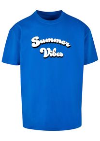Merchcode Herren T-Shirt "Merchcode Herren Summer Vibes Heavy Oversized Tee", blau, casual, Gr. XL, bedruckt, 100% Baumwolle, Shirts