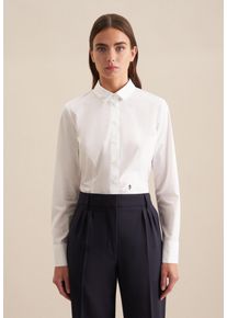 Seidensticker Damen Klassische Bluse, weiß, Gr. 40, unifarben, 96% Baumwolle 4% Elastan, Blusen, Kragen Uni