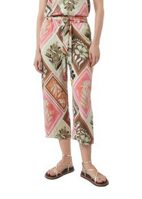 comma, COMMA Damen 7/8-Hose, pink, casual, Gr. 34, bedruckt, Web, Obermaterial: 100% Viskose, Hosen, mit floralem Muster