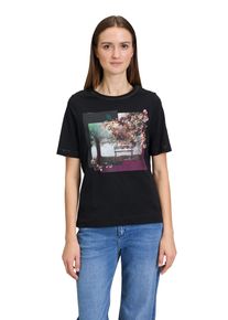 Cartoon Damen Kurzarmshirt "Cartoon Printshirt mit Rundhalsausschnitt", rosa, modisch, Gr. 38, Obermaterial: 100% Baumwolle., Shirts, Placement