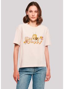 F4NT4STIC Damen T-Shirt "Die Biene Maja Bee Happy Heroes of Childhood", pink, casual, Gr. M, Obermaterial: 100% Baumwolle, Shirts, Nostalgie, Retro,