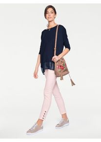 Heine Damen Oversize-Shirt "Oversized Shirt", blau, Gr. 40, unifarben, 95% Viskose, 5% Elasthan, Chiffon:100% Polyester, Shirts