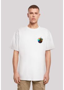 F4NT4STIC Herren T-Shirt "Colorfood Collection - Rainbow Apple", weiß, casual, Gr. S, Obermaterial: 100% Baumwolle, Shirts, Print