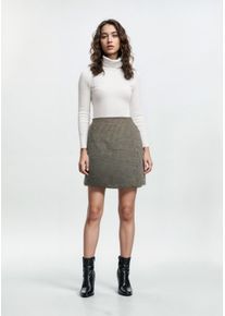 Melrose Damen Minirock, schwarz, feminin, Gr. 34, kariert, Web, Obermaterial: 63% Polyester, 34% Viskose, 3% Elasthan, Röcke