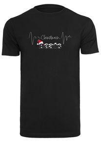 Merchcode Herren T-Shirt "Merchcode Herren Christmas beats T-Shirt Round Neck", schwarz, casual, Gr. XXXL, bedruckt, 100% Baumwolle, Shirts