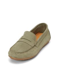 Marc O'Polo MARC O'POLO Damen Mokassin "aus Velours-Rindleder", Gr. 42, grün, Obermaterial: 100% Leder (Rind), unifarben, casual, Schuhe