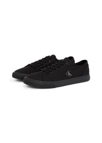 Herren Sneaker "ESS VULC LOW MG CANVAS", Calvin Klein Jeans, Gr. 44, schwarz, Textil, klassisch, Schuhe, Schnürschuh, Halbschuh, Freizeitschuh in