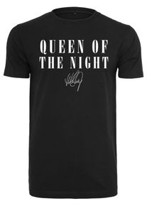 Merchcode Herren Kurzarmshirt "Merchcode Damen Ladies Whitney Queen Of The Night Tee", schwarz, casual, Gr. XL, unifarben, 100% Baumwolle, Shirts