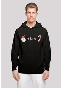 F4NT4STIC Herren Kapuzenpullover "Ho Ho Ho Weihnachten", schwarz, casual, Gr. M, Obermaterial: 50% Baumwolle, 50% Polyester, Pullover, Print