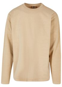 Urban Classics Herren T-Shirt "Urban Classics Herren Heavy Oversized Garment Dye Longsleeve", beige, casual, Gr. XXL, unifarben, 100% Baumwolle,
