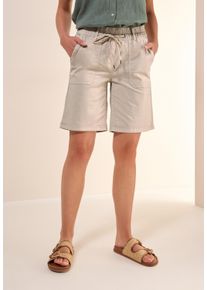 Cecil Damen Shorts "Style Tracey", beige, casual, Gr. M, unifarben, Web, Obermaterial: 98% Baumwolle, 2% Elasthan, Hosen, mit elastischem Bund und