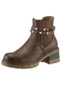 Rieker Damen Winterstiefelette, Gr. 39, braun, Lederimitat, used, modisch, Schuhe, Winterboots, Chelseaboots mit praktischem Innen-Reißverschluss