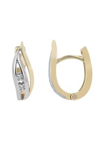 Adelia´s ADELIA ́S Damen Paar Creolen "Neuheit 2025 - Damen Creolen aus Gold 333 und Zirkonia", Damen, Gelbgold 333, gold, Gelbgold 333, Ohrringe
