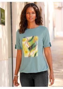 Inspirationen Damen Print-Shirt "Shirt", grün, Gr. 40, bedruckt, gemustert, 95% Viskose, 5% Elasthan, Shirts