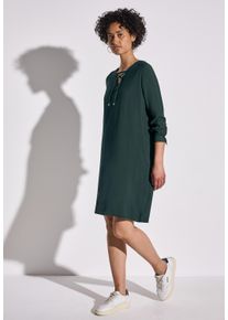Street One Damen Tunikakleid, grün, casual, Gr. 38, unifarben, Stoff, 80% Viskose, 20% Nylon, Kleider, knielang