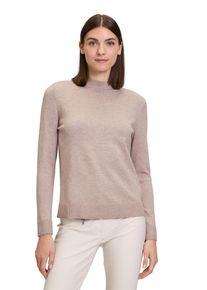 Betty Barclay Damen Strickpullover "Betty Barclay Basic-Strickpullover mit Stehkragen", beige, Basic, Gr. 42, Strick, Obermaterial: 55% Viskose, 30%