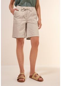Cecil Damen Shorts, beige, casual, Gr. S, unifarben, Web, 98% Baumwolle, 2% Elasthan, Hosen, Middle Waist