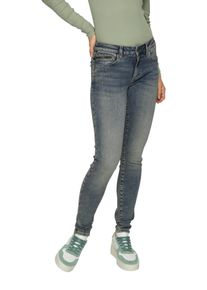 QS Damen Regular-fit-Jeans "SADIE", blau, casual, Gr. 42, unifarben, Denim/Jeans, Obermaterial: 83% Baumwolle, 15% Polyester, 2% Elasthan. Futter: