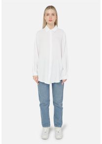 FRESHLIONS Damen Langarmhemd "Honari", weiß, klassisch, Gr. S, unifarben, 100% Baumwolle, Hemden, im klassischen Design