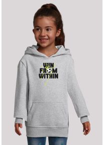F4NT4STIC Mädchen Kapuzenpullover "Win From Within Soccer Splash Green", grau, casual, Gr. 134, Obermaterial: 65% Baumwolle, 35% Polyester, Pullover,