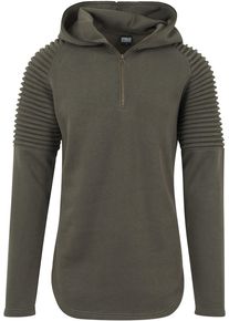 Urban Classics Herren Hoodie "Urban Classics Herren Pleat Sleeves Terry Hoody", grün, Gr. S, unifarben, 70% Baumwolle, 30% Polyester, Sweatshirts