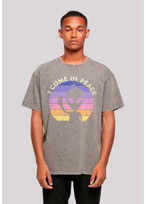 F4NT4STIC Herren T-Shirt "Alien Peace Sunset", grau, casual, Gr. XXL, Obermaterial: 100% Baumwolle, Shirts, Premium Qualität