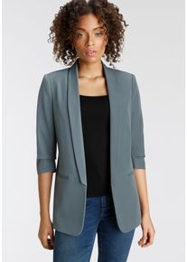 Only Damen Kurzblazer "ONLELLA 3/4 BLAZER TLR", grün, casual, Gr. 44, unifarben, Web, Obermaterial: 95% Polyester, 5% Elasthan. Futter: 100%