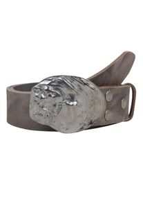Damen Ledergürtel, grau, modisch, Gr. 105, RETTUNGSRING BY SHOWROOM 019, unifarben, Rindsleder, Gürtel