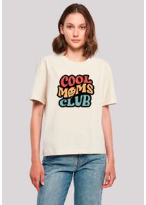 F4NT4STIC Damen T-Shirt "Cooler Moms Club Muttertag Retro Vibe", weiß, casual, Gr. S, Obermaterial: 100% Baumwolle, Shirts, Premium Qualität