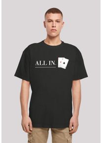 F4NT4STIC Herren T-Shirt "Poker All In Karten", schwarz, casual, Gr. XS, Obermaterial: 100% Baumwolle, Shirts, Print