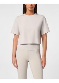 Plein Sport Damen T-Shirt "T-Shirt"10, grau, Gr. M, Obermaterial: 48% Modal, 47% Baumwolle, 5% Elasthan, Shirts