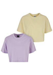 Urban Classics Herren T-Shirt "Urban Classics Damen Ladies Short Oversized Tee 2-Pack", bunt, casual, Gr. 4XL, unifarben, 100% Baumwolle, Shirts
